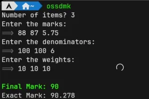 OSSD Mark Calculator's project demo image