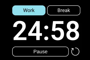 Pomodoro timer's project demo image